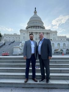 Don and RayVaun Christenson on the steps of the U.S. Capitol