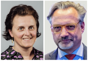 Headshots of Elfride De Baere, MD, PhD, and Bart P. Leroy, MD, PhD, shown side by side.