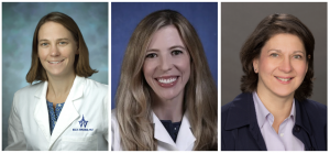 Headshots of Malia Edwards, PhD, Abigail Fahim, MD, PhD, and Kathleen Boesze-Battaglia, PhD, shown side by side.