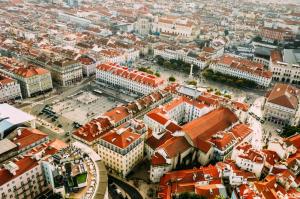 Aerial view of Lisbn