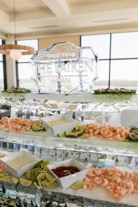 Ice sculpture for The Laiken on Lake Travis.
