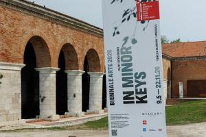 Exterior of the 83rd Venice International Film Festival venue at the Lido.