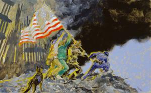 Jamie Wyeth, “September 11”, 2001, Mixed media on toned board, Bank of America Collection