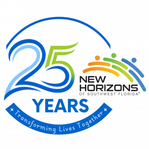 New Horizons of Southwest Florida 25th Anniversary logo.
