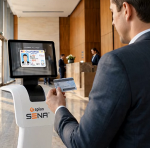 SENA Robot asks to see guest's drivers license - validates