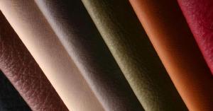 TOPSUN silicone leather in lychee grain — multiple colors available for visitors to evaluate at Hall 15, Stand P10