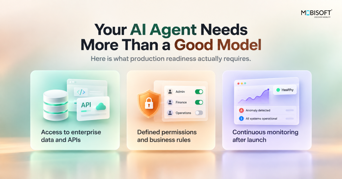 Checklist showing requirements for deploying AI agents in production