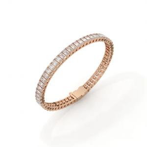 7.54 Carat Emerald Cut Lab-Grown Diamond Tennis Bracelet