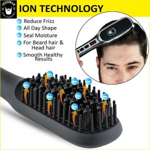 Lifestyle product photography of a hair brush combined to create Amazon infographics