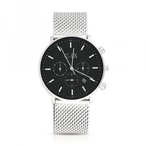Hero shot of a highly reflective metallic watch for Amazon store and Shopify website