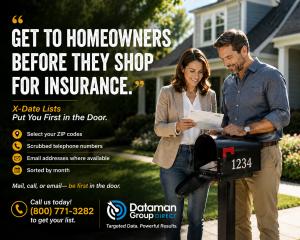 Dataman Group’s Homeowner X-Date List helps insurance agents connect before renewals.