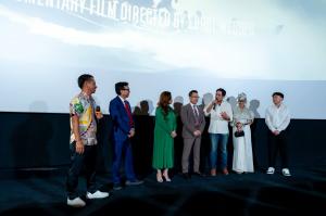 David Duong participates in a guest Q&A following The King of Trash screening in Houston, Texas.