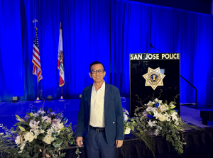 David Duong, founder and CEO of California Waste Solutions, at the 2026 San José Police Department Major Awards Ceremony.