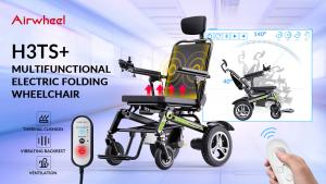 Airwheel H3TS+ Intelligent Wheeled Mobility Robot — fully automatic folding smart electric wheelchair with adaptive reclining, heating and cooling seat, and remote control
