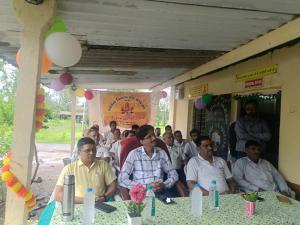 Participants attending the Dedication of Social Projects program at a school in Gujarat on August 16, 2026.