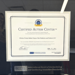 Certificate from the International Board of Credentialing and Continuing Education Standards for Christus Trinity Mother Frances Tyler Pediatrics and Pediatric ICU.