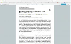stem cell treatment for scleroderma