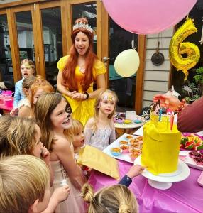 Princess party with kids.