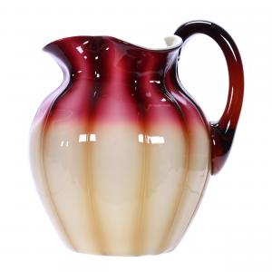 Small plated amberina art glass water pitcher by New England, diminutive at just 7 inches in height, must be seen to be truly appreciated, with flawless color. Estimate: $3,000-$5,000