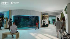 A rendering of the new Discovery Center & Aquarium at John Pennekamp Coral Reef State Park in Key Largo, Florida.