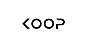 Black Koop company logo on the white background, centered