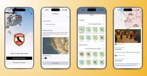 Images from the AwareCA mobile app