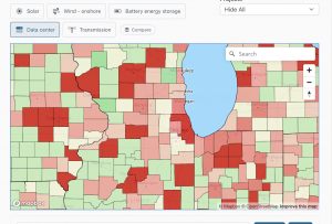 September Data Center County Sentiment Map