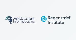 Logos of West Coast Informatics and Regenstrief Institute side by side