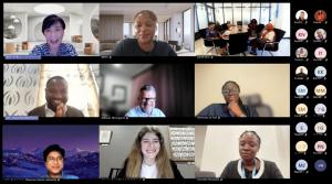 Screenshot of participants in the virtual masterclass