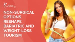 Graphic displaying a woman with a slim waist representing bariatric surgery.