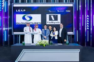 Representatives of Valkyrie Fund, Gloventures, ETI and Ferveret at the LEAP 2026 signing ceremony in Riyadh.