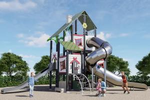 KAIQI Eco Woods Tower Playground For Tropical Resort Landscape