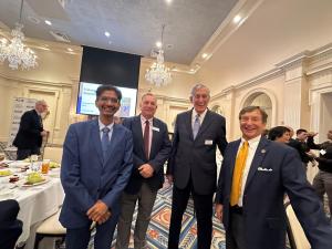 Hiten Bhuta and fellow attendees at the Atlanta Council on International Relations U.S.–China Relations Luncheon at Capital City Club in Atlanta.