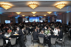 Guests in the International Ballroom of The Beverly Hilton at the inaugural Illuminate Life Gala, December 2024.