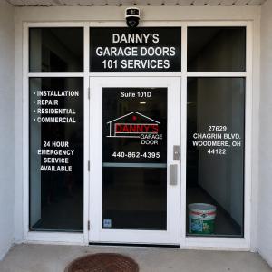 Entrance to the Danny’s Garage Doors 101 Services office in Greater Cleveland, Ohio