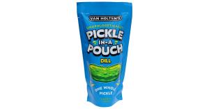 Van Holten’s Jumbo Dill Pickle-In-A-Pouch is individually wrapped with added brine. Product comes in a 12ct. Case with a 18-Month Shelf Life. This product does NOT require refrigeration until after opening.