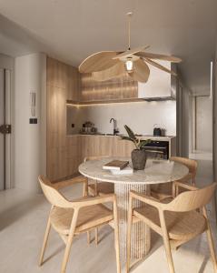3D rendering of an apartment kitchen in Madrid