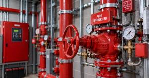 Commercial fire sprinkler pipes and control valves in Connecticut