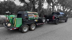 Mobile Sandblasting Service Trailer and Truck