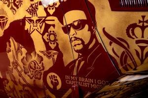 This pop-up exhibition is the debut of Fairey’s intervention on a 1937 Packard Touring Sedan featuring his signature bold graphic iconography and portraits of distinguished hip-hop and punk musicians, along with new prints inspired by the car and dozens o