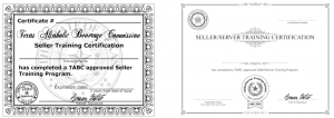 Old TABC Certificate vs New Certificate
