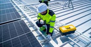 Solar Commercial Contractor on Roof