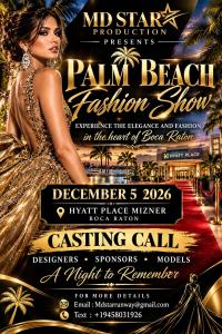 Palm Beach fashion show featuring models showcasing contemporary designer fashion on the runway