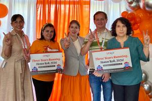 UTRGV employees gather at the Brownsville Campus to celebrate the university’s 2026 workplace recognition.