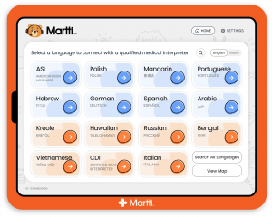 Martti for Kids dashboard
