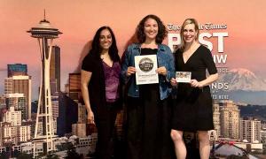 School representatives holding a Best in the PNW 2026 award