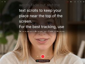 Sayscroll Teleprompter that follows your voice