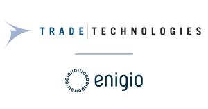 Trade Technologies and Enigio logo on white background