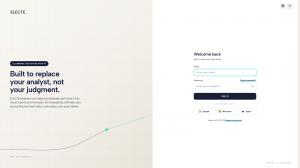 The ELECTE 4.5 platform, featuring recent tasks, latest forecasts, and quick actions