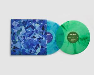 Image of a record cover with colored vinyl sticking out as if pulled out to view by a fan
